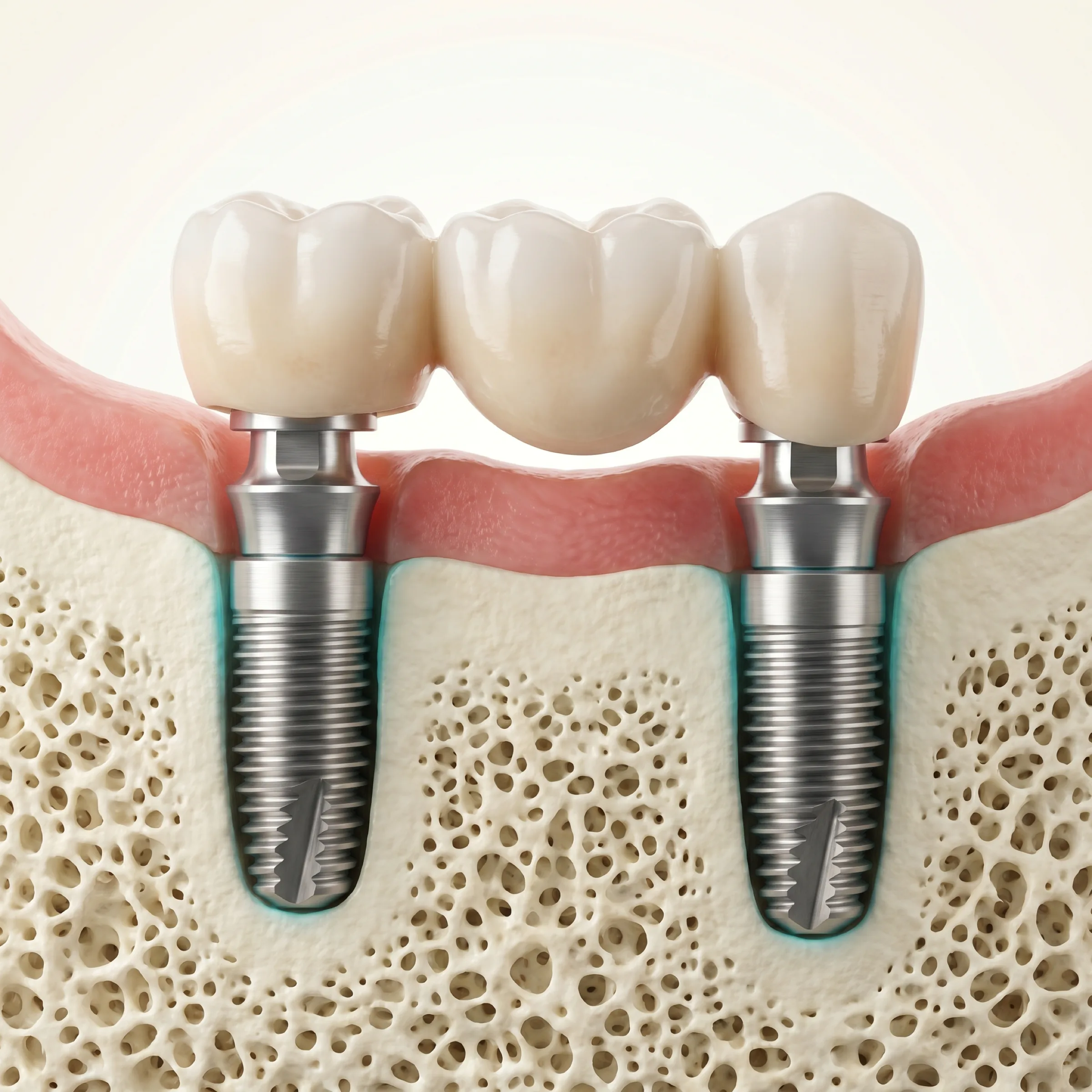 Ponte fisso su impianti — sostituzione di più elementi dentali